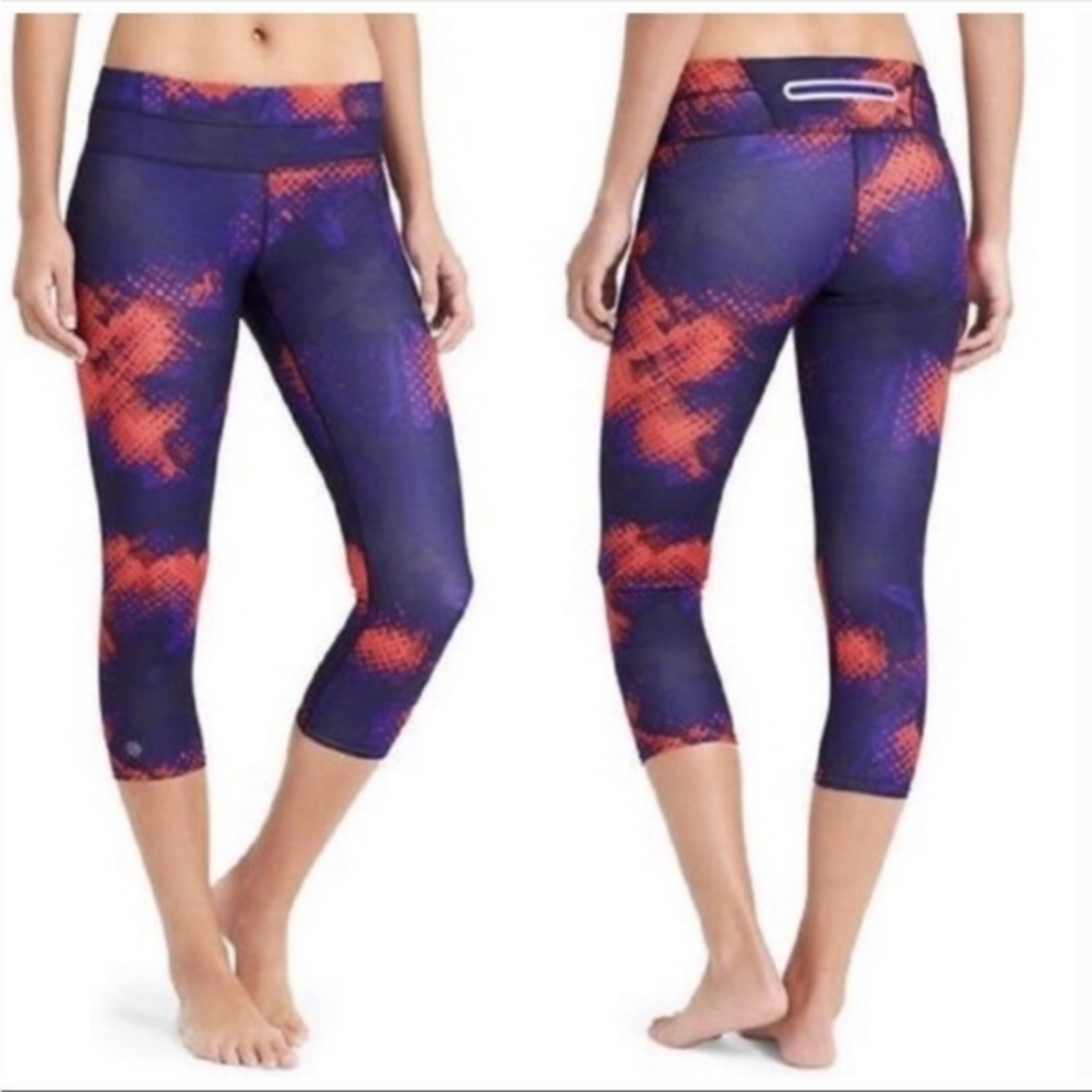 Athleta || Electric Sonar Crop/Capri Leggings